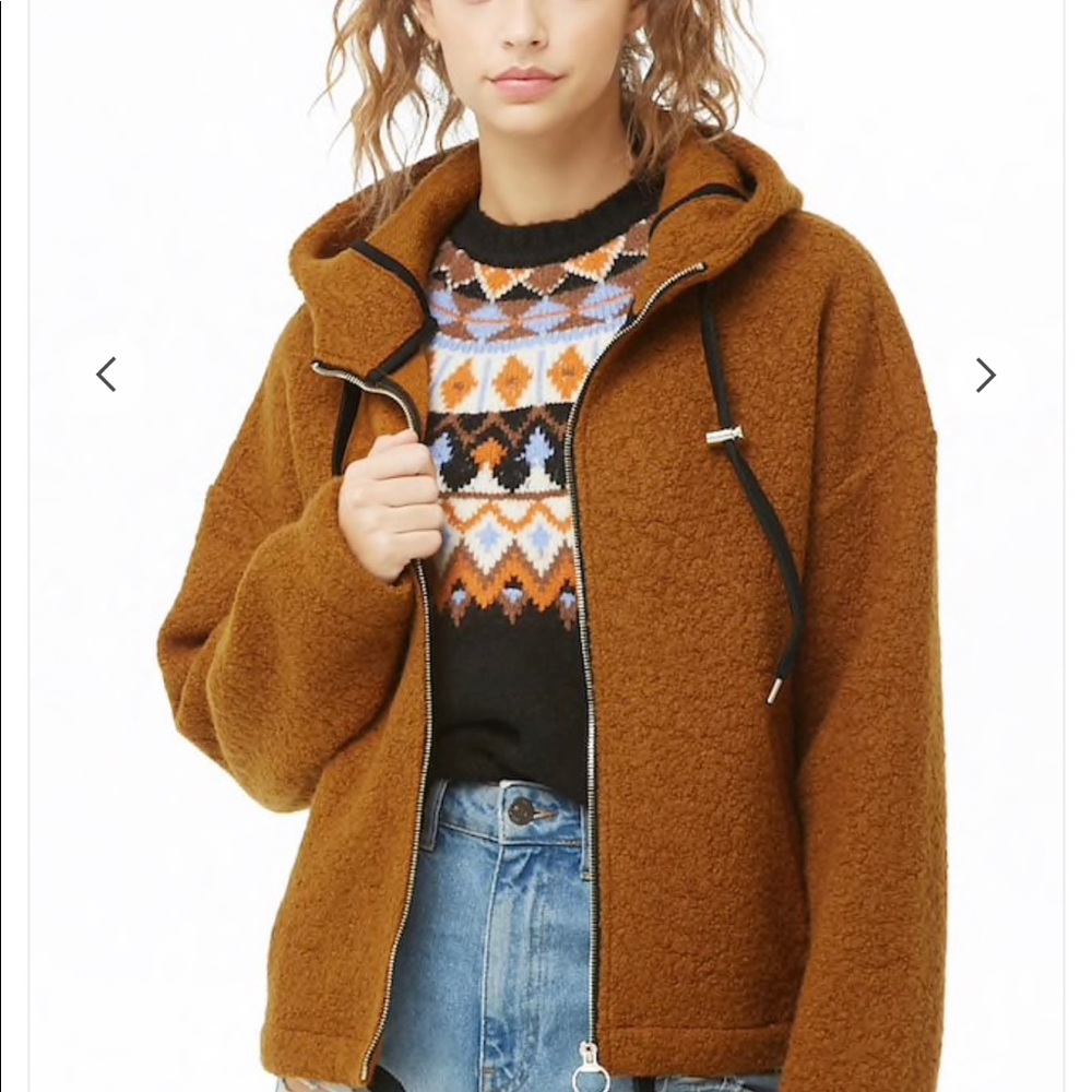 Wool Blend Hooded Jacket